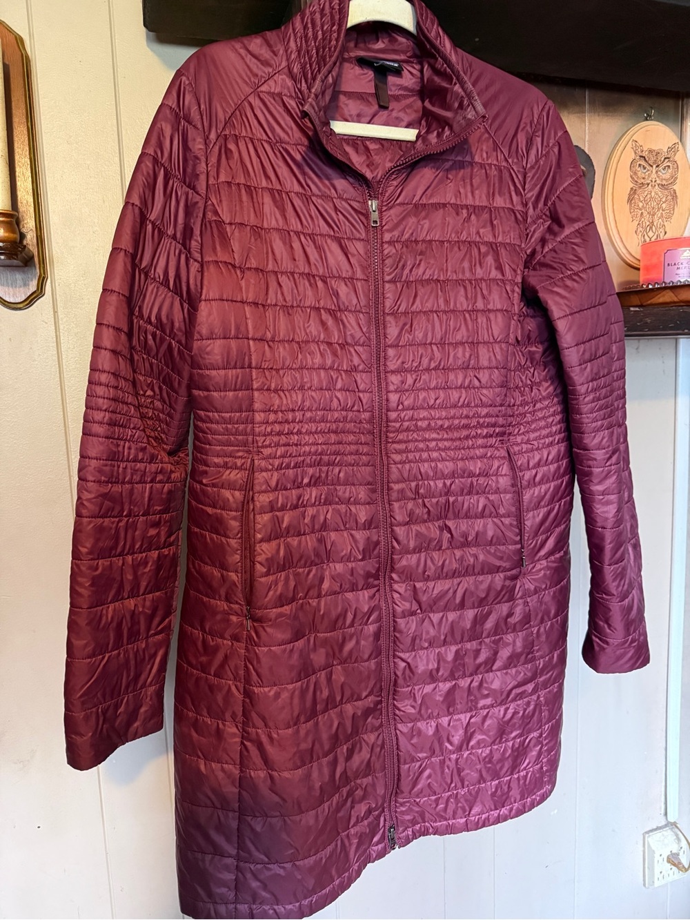 Patagonia Women's Quilted Long Puffer Coat - Burgundy